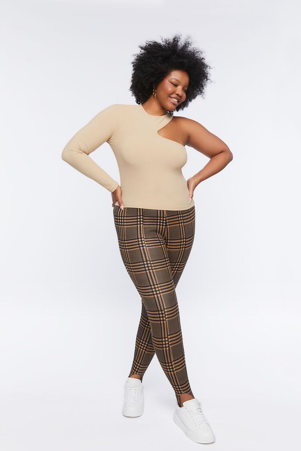 Plus Size Plaid Stirrup Leggings FOREVER21