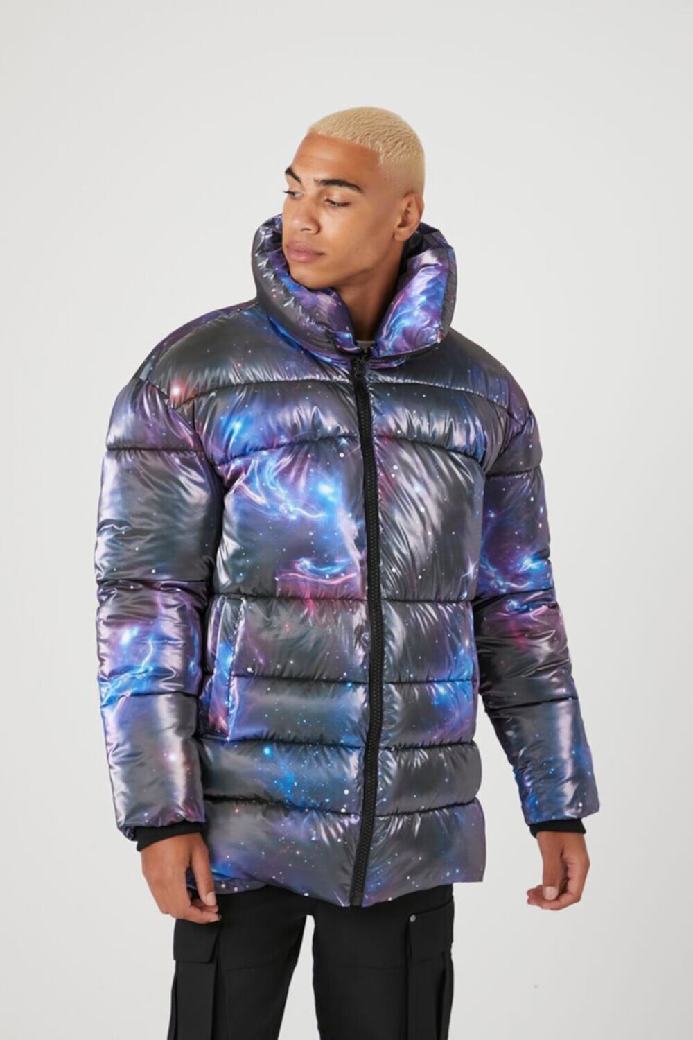 Женский Пуховик FOREVER21 Galaxy Print FOREVER21