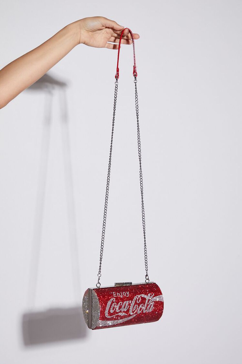 Rhinestone Coca-Cola Crossbody Bag FOREVER21