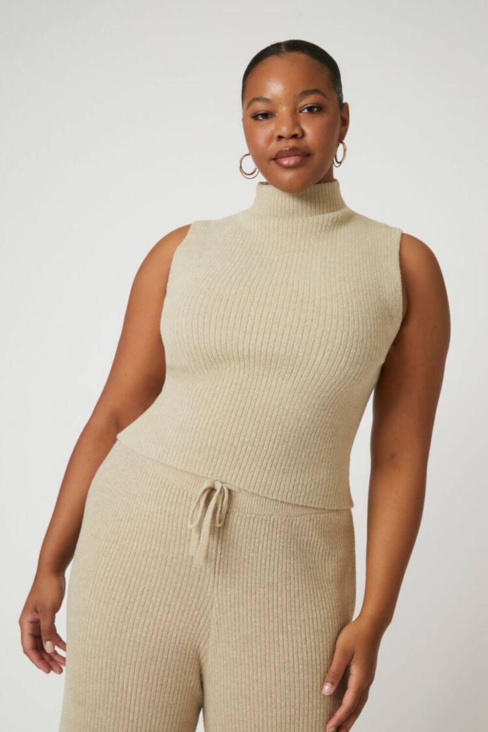 Plus Size Ribbed Sweater-Knit Top FOREVER21