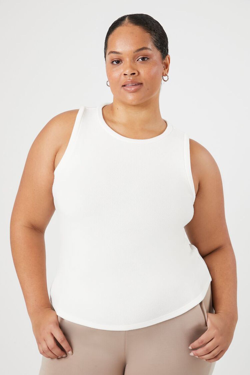 Plus Size Ribbed Knit Tank Top FOREVER21