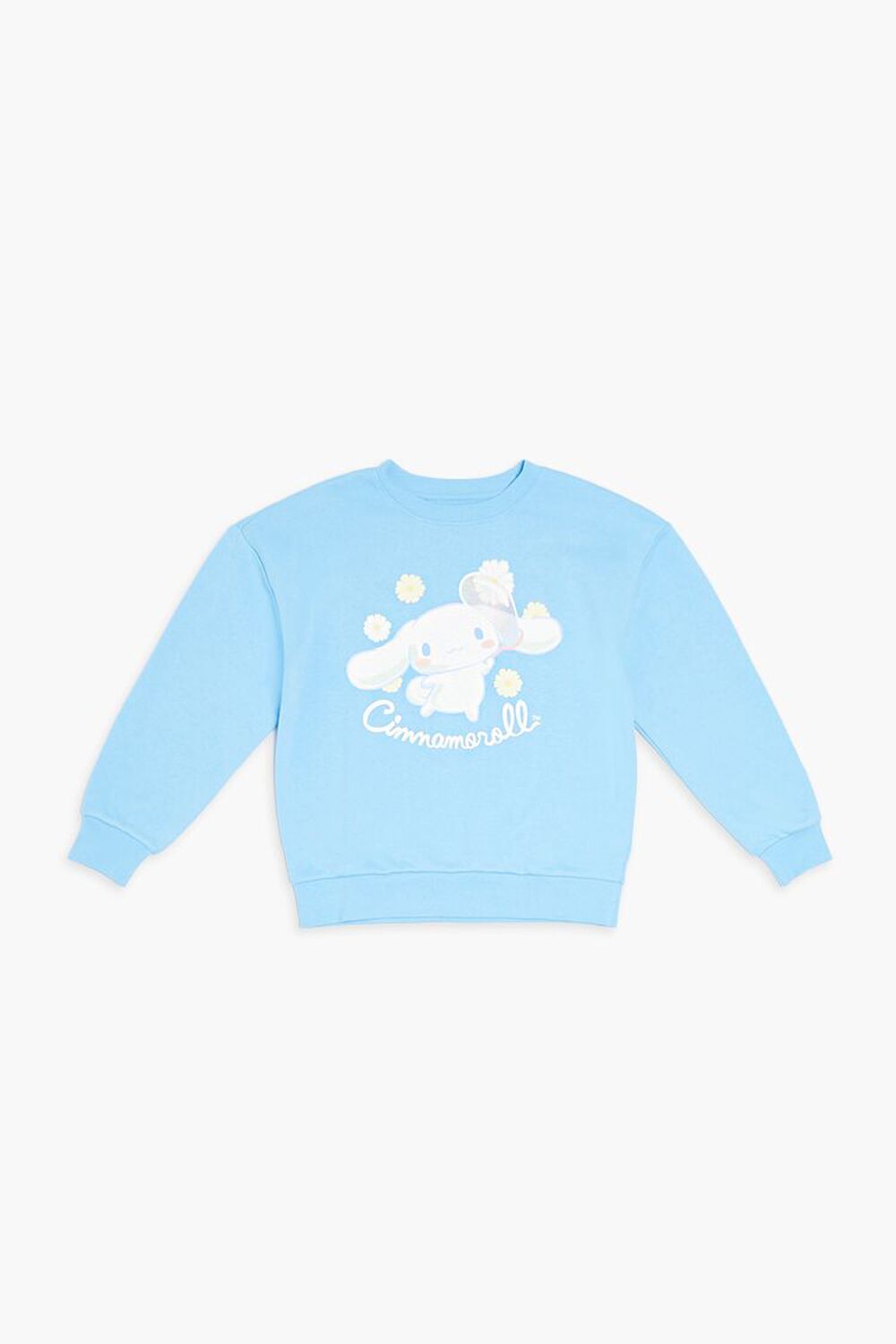 Флисовый пуловер с графикой Cinnamoroll и длинными рукавами для девочек FOREVER21