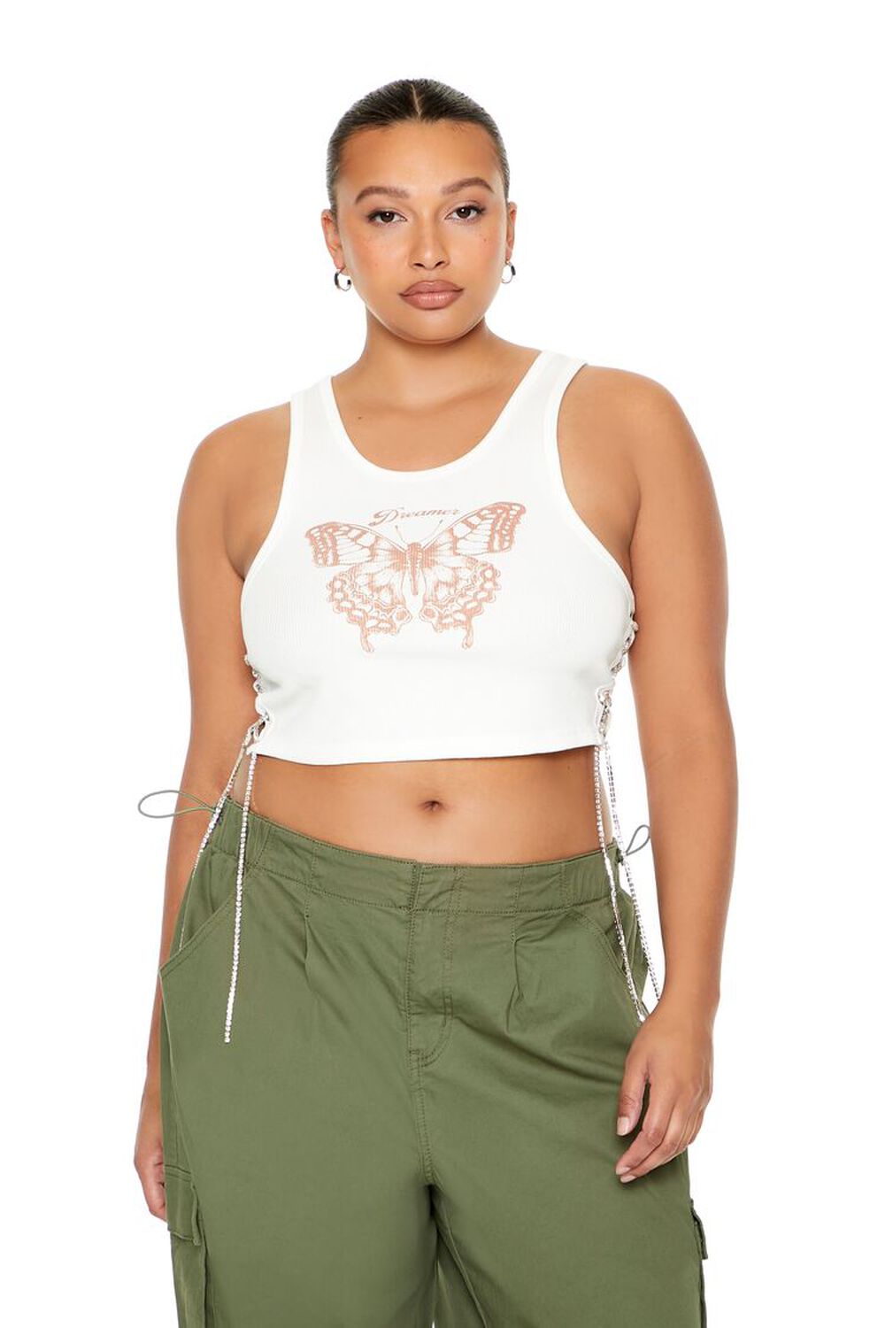 Plus Size Butterfly Graphic Tank Top FOREVER21