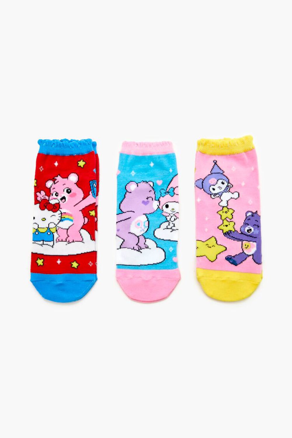 Детские Носки FOREVER21 Комплект с Персонажами Sanrio и Care Bears - 3 Штуки FOREVER21