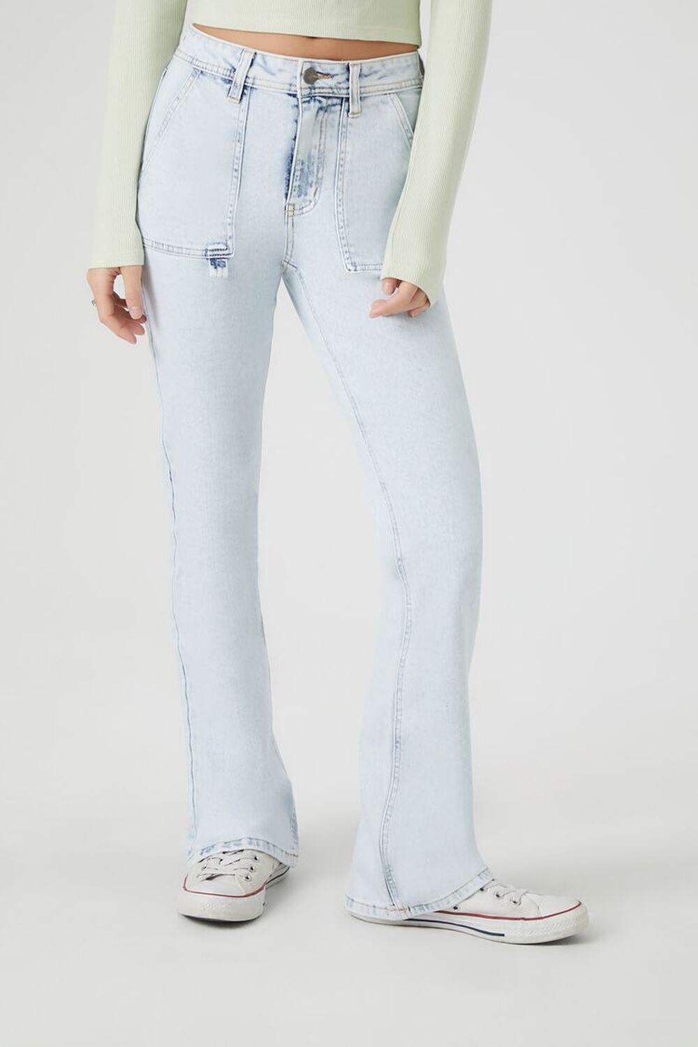 Женские Джинсы bootcut FOREVER21 Stretch-Denim FOREVER21