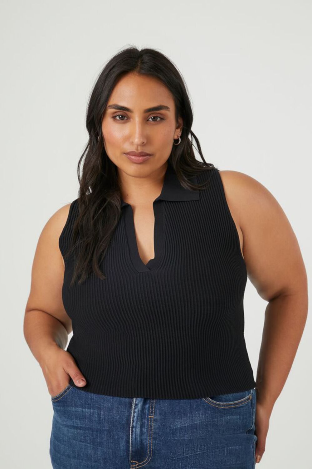 Plus Size Sweater-Knit Sleeveless Top FOREVER21