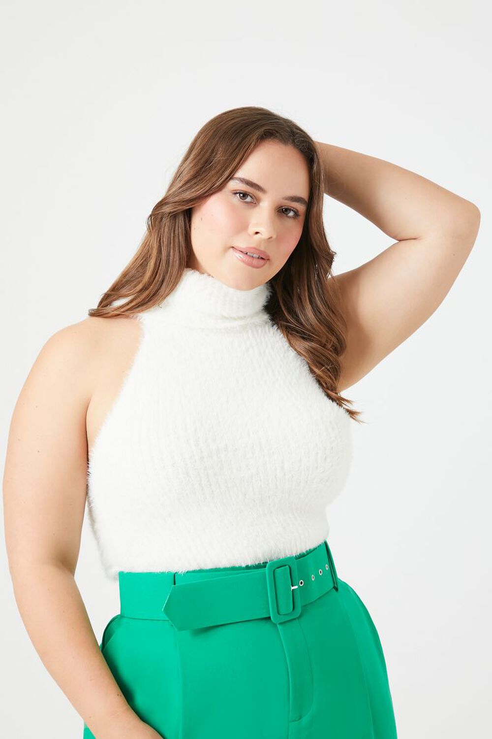 Plus Size Sweater-Knit Turtleneck Top FOREVER21