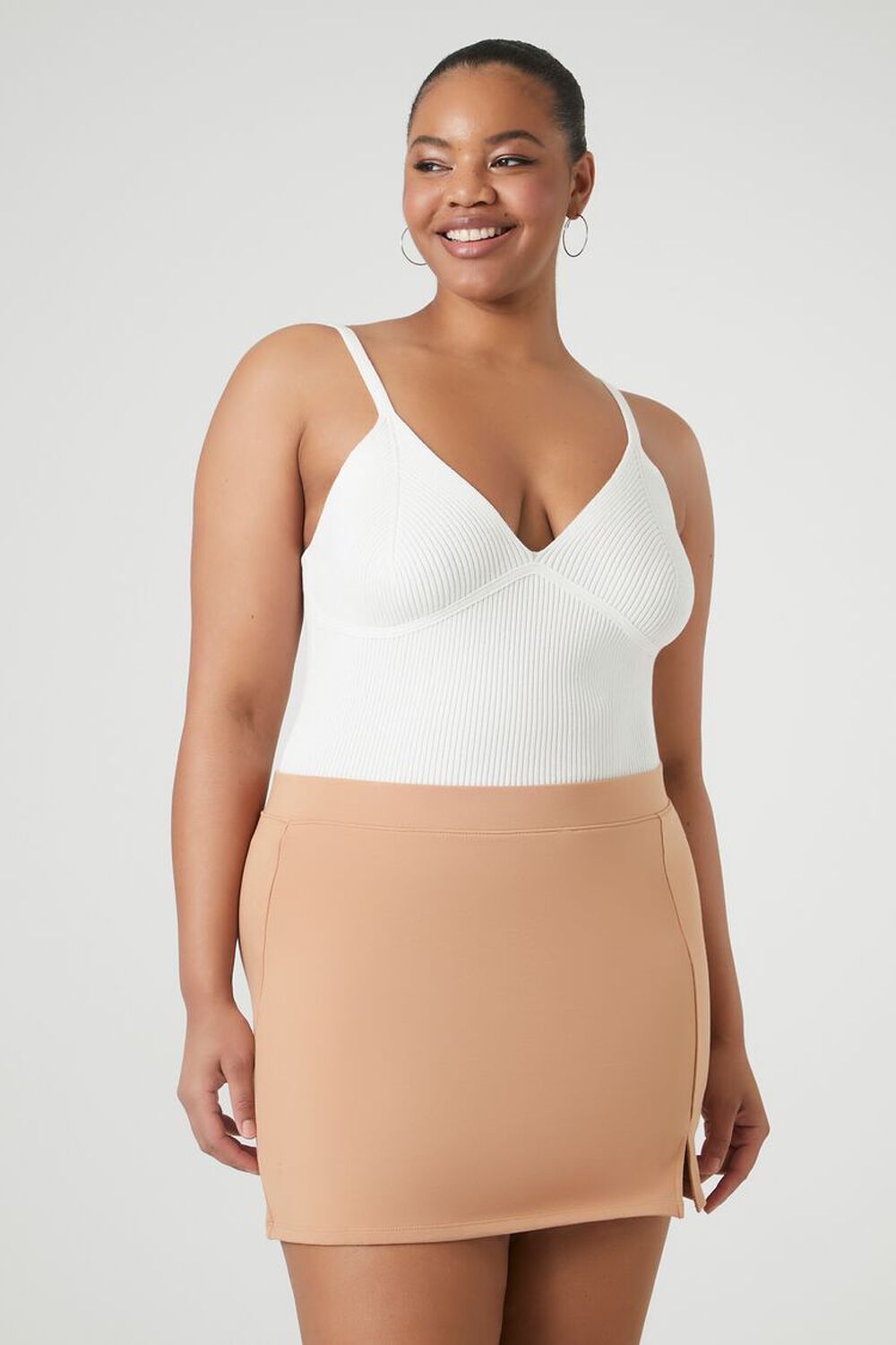 Plus Size Fitted Mini Skirt FOREVER21