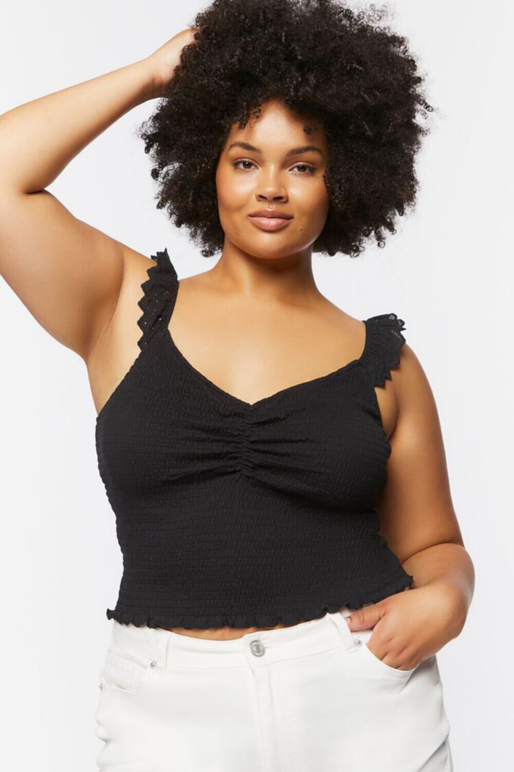 Plus Size Smocked Tank Top FOREVER21