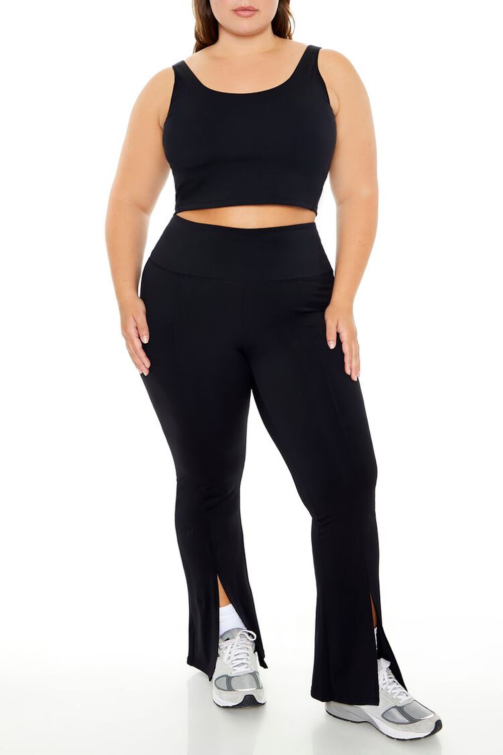 Plus Size Split Flare Leggings FOREVER21