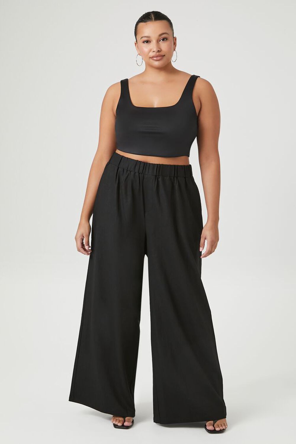 Plus Size High-Rise Wide-Leg Pants FOREVER21