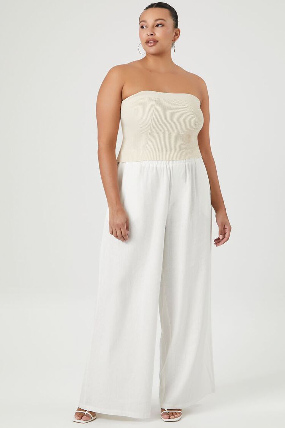 Plus Size High-Rise Wide-Leg Pants FOREVER21