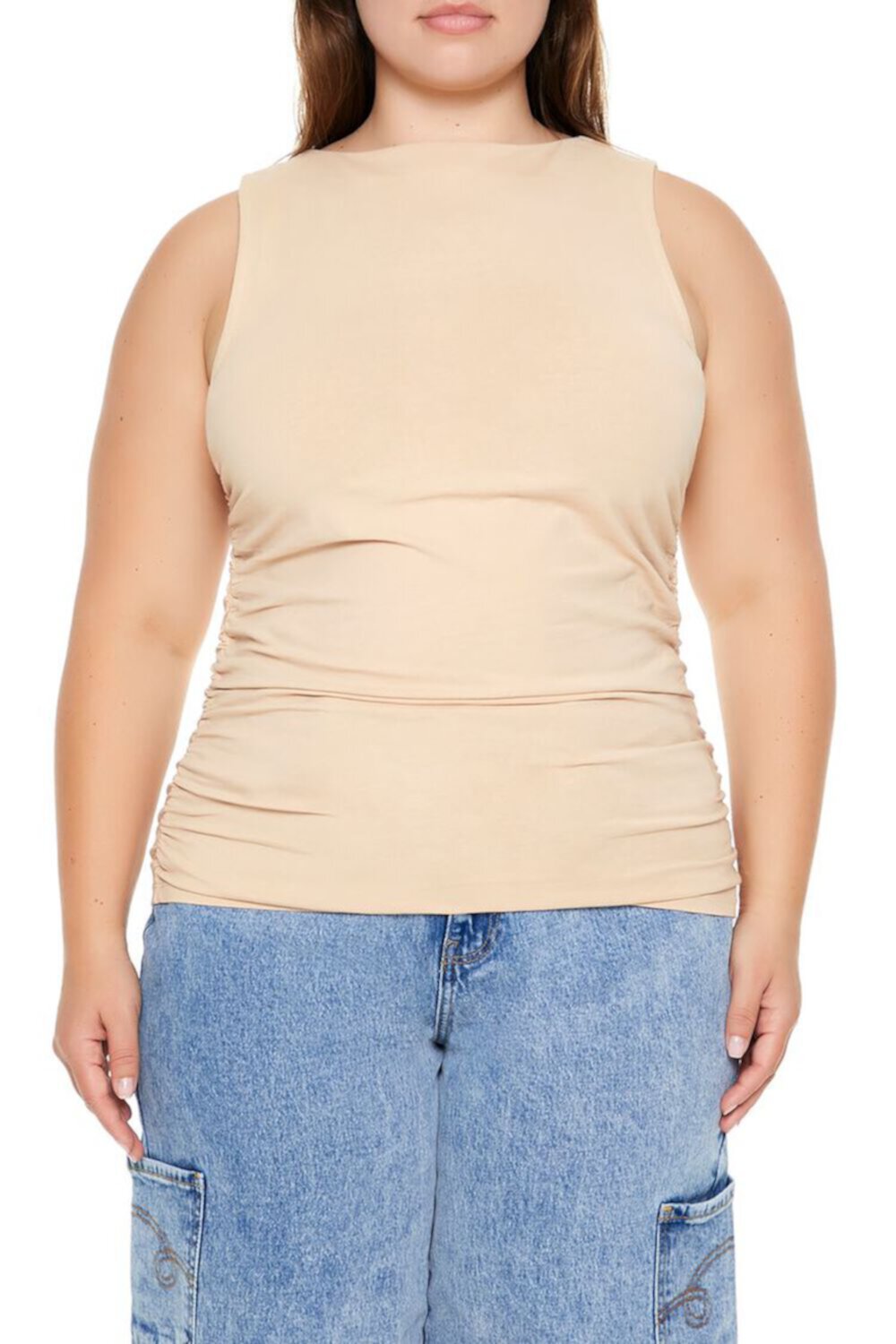 Plus Size Ruched Tank Top FOREVER21