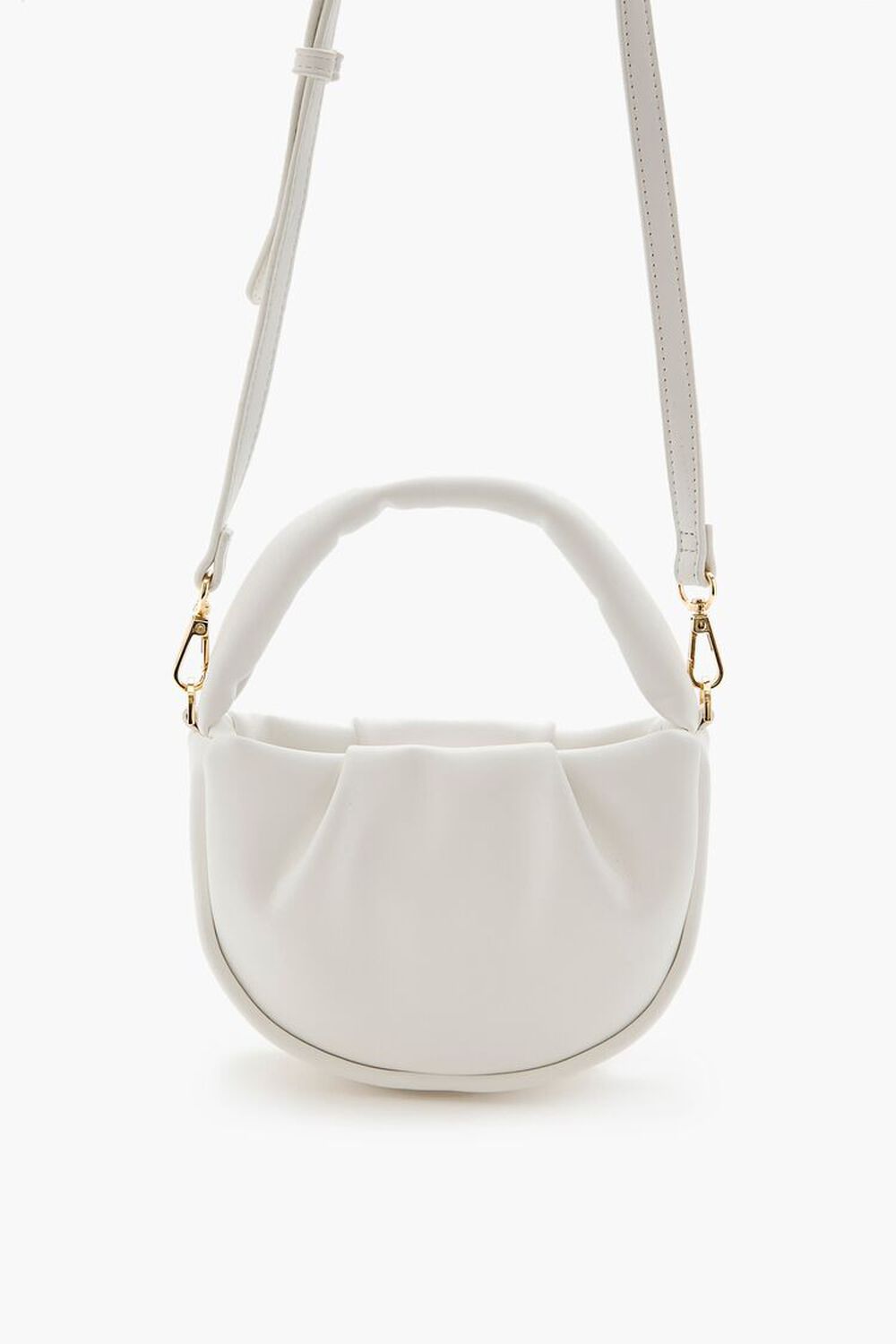 Ruched Faux Leather Crossbody Bag FOREVER21