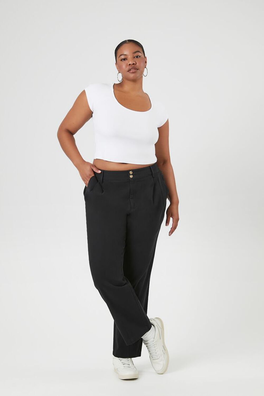 Plus Size Trouser Ankle Pants FOREVER21