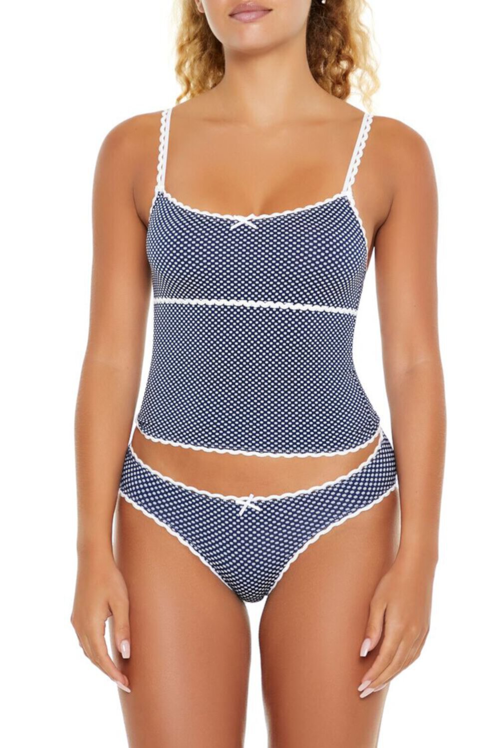 Женский Топ на бретелях F21 Seamless Polka Dot Bow F21