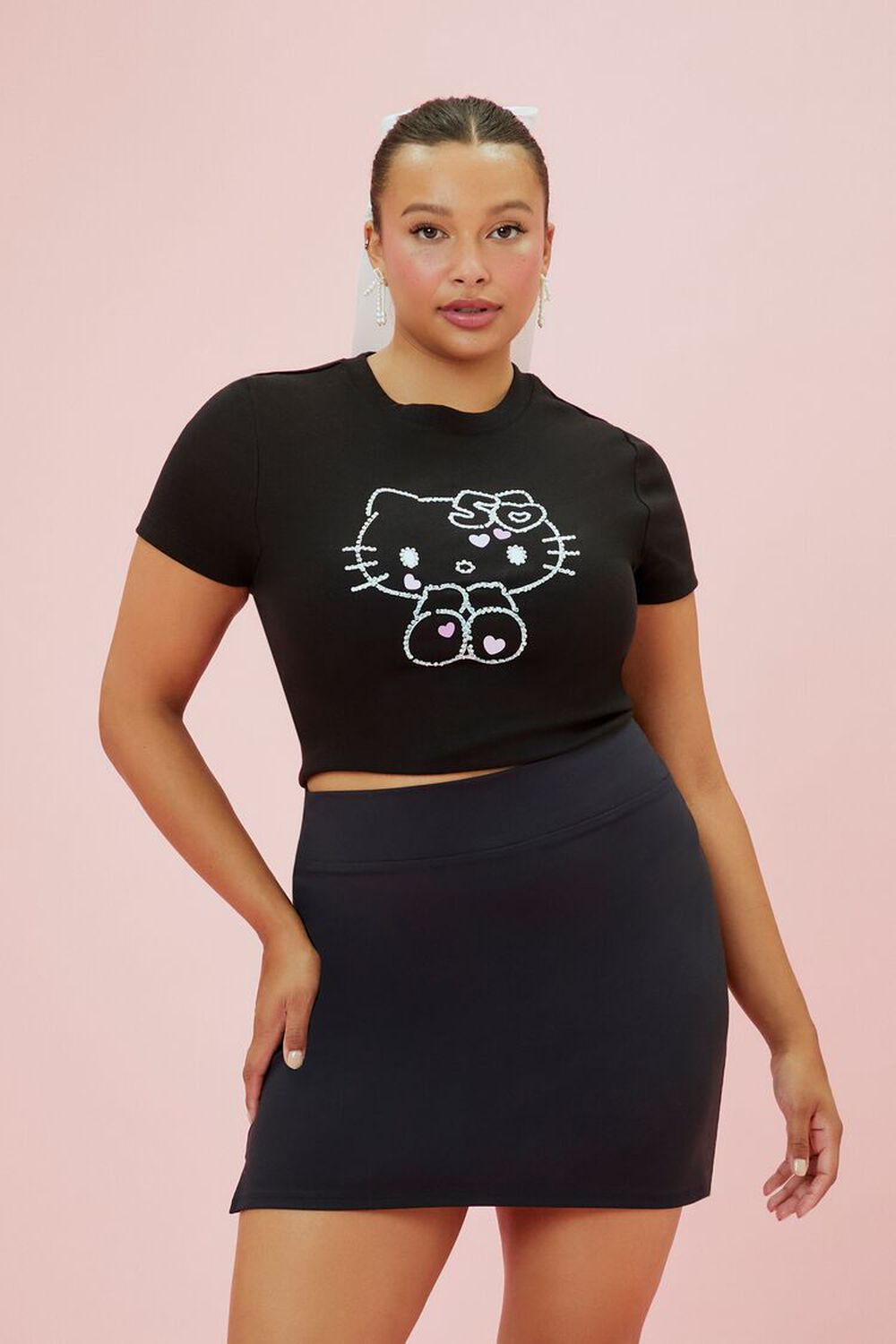 Женская Футболка FOREVER21 Plus Size Hello Kitty FOREVER21