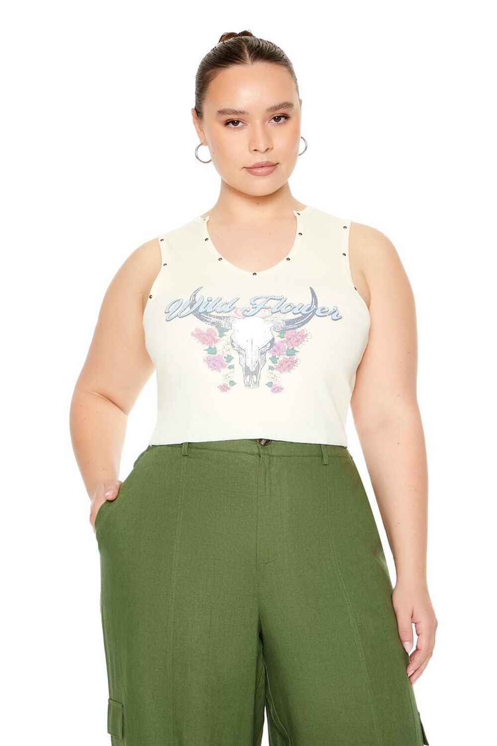 Plus Size Wild Flower Graphic Tank Top FOREVER21