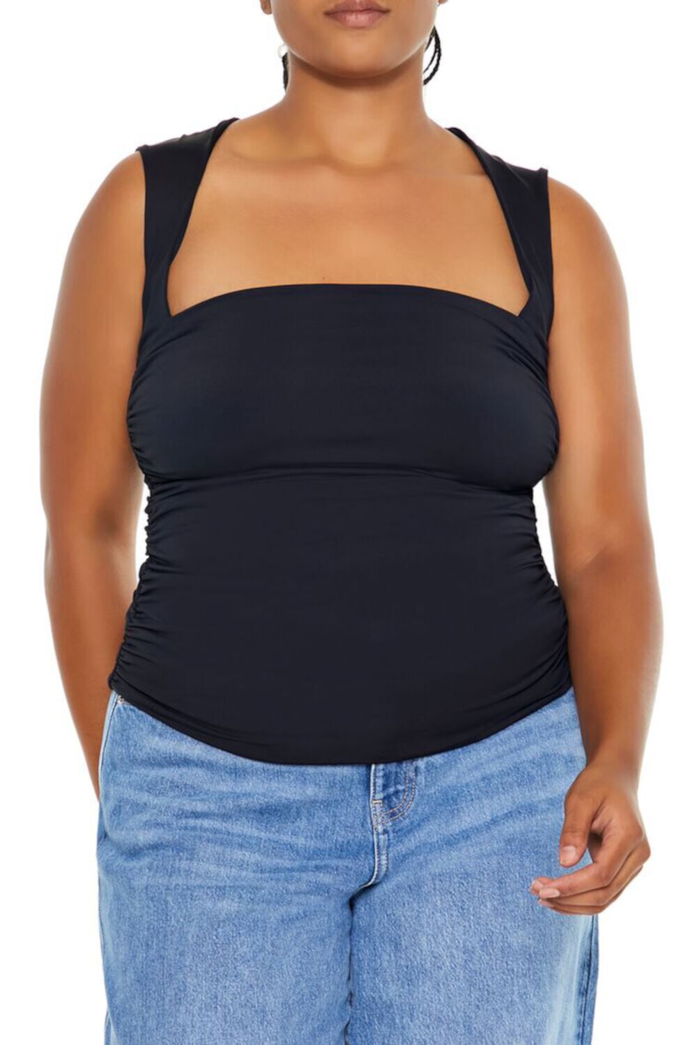 Plus Size Ruched Tank Top FOREVER21