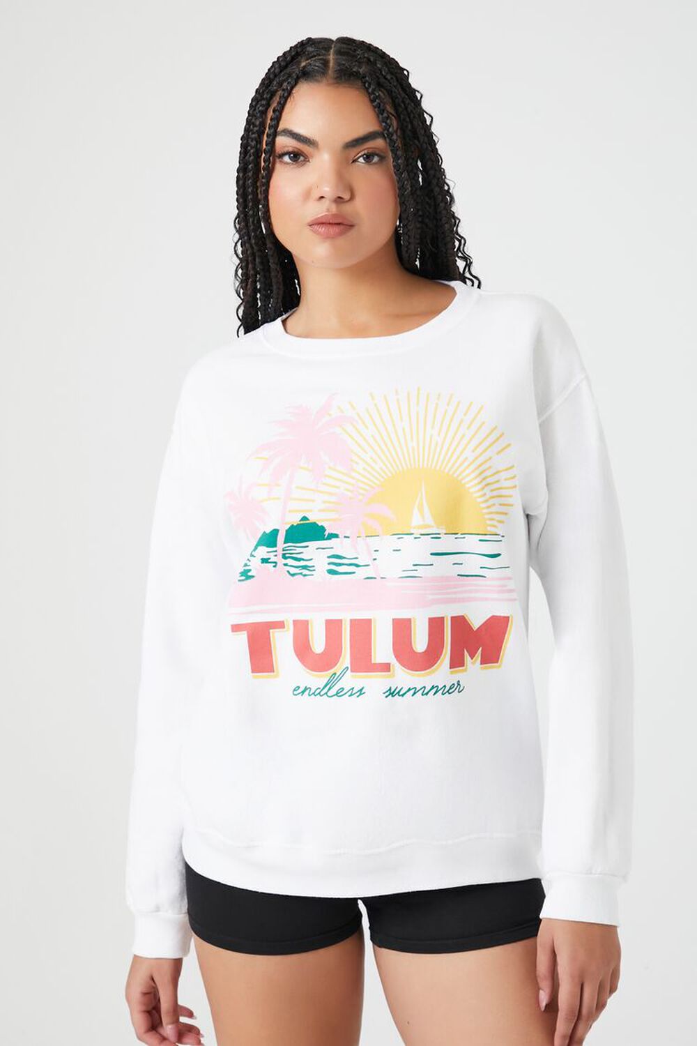 Женский Пуловер FOREVER21 Tulum Graphic FOREVER21