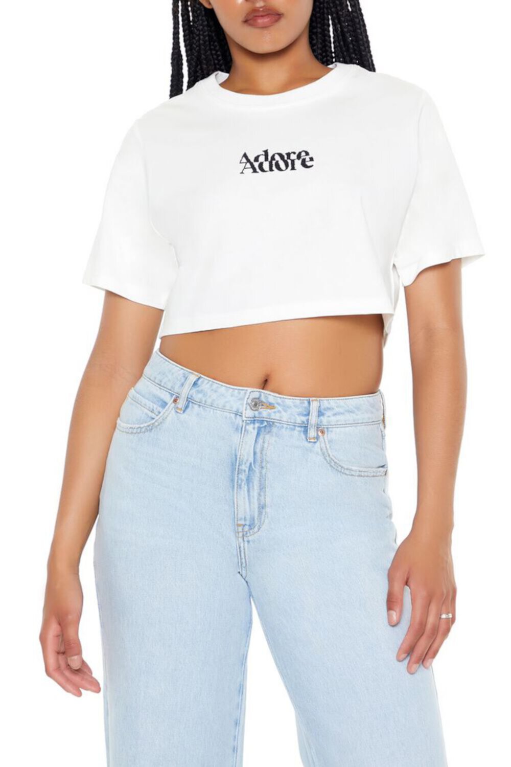 Женская Укороченная футболка F21 Adore Graphic Cropped Tee F21