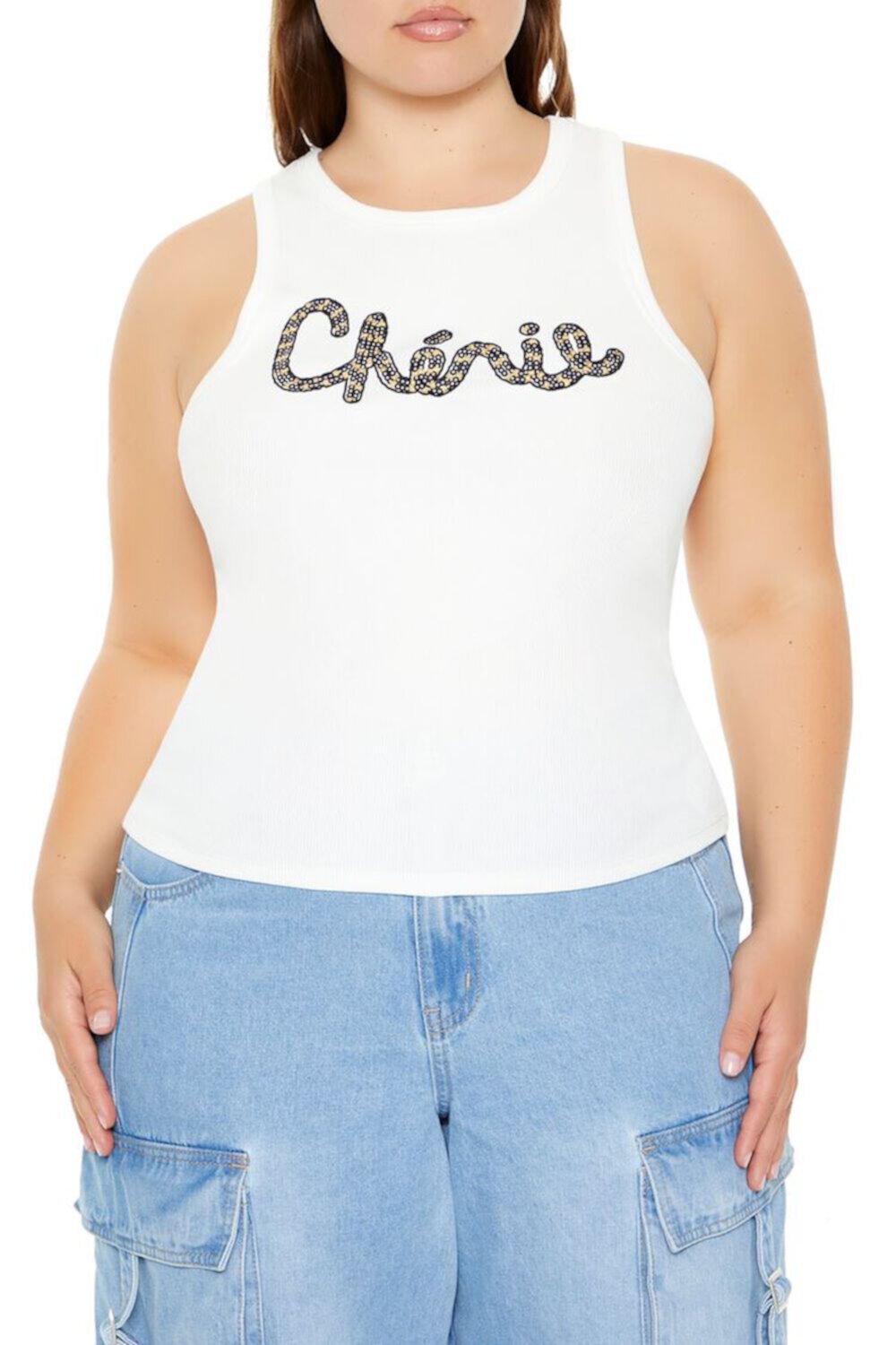 Plus Size Cherie Sequin Tank Top FOREVER21