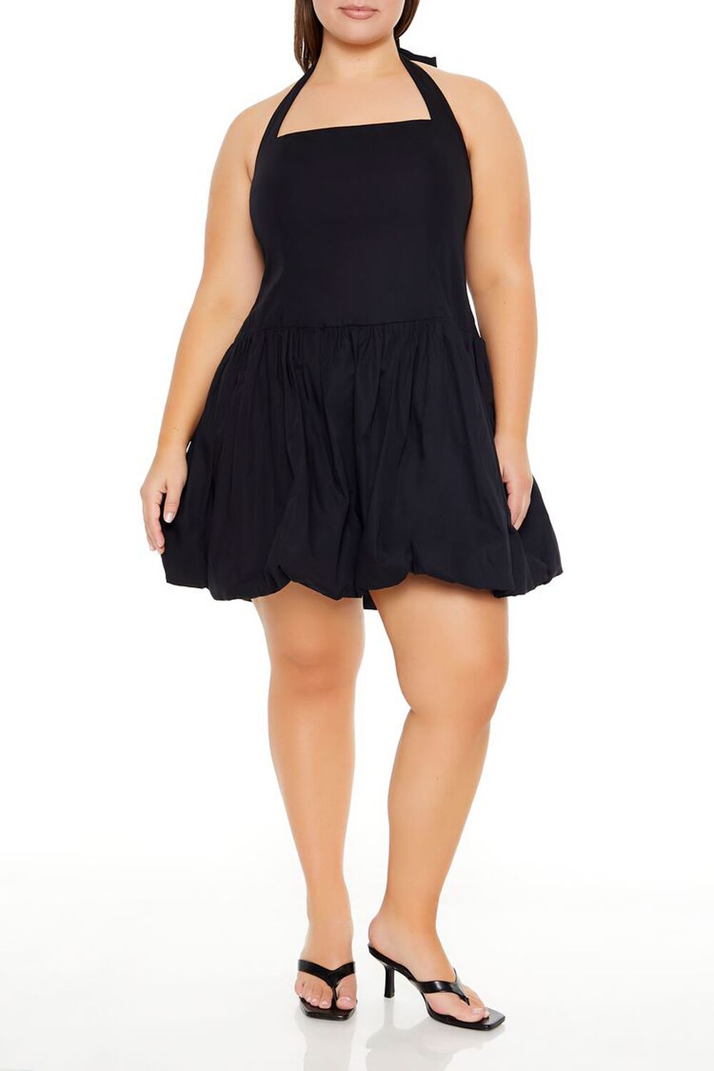 Plus Size Bubble-Hem Mini Dress F21