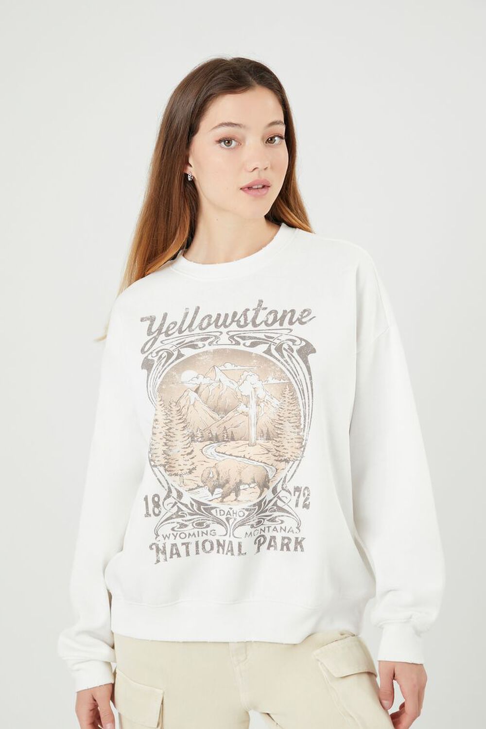 Женский Пуловер FOREVER21 Yellowstone Graphic FOREVER21