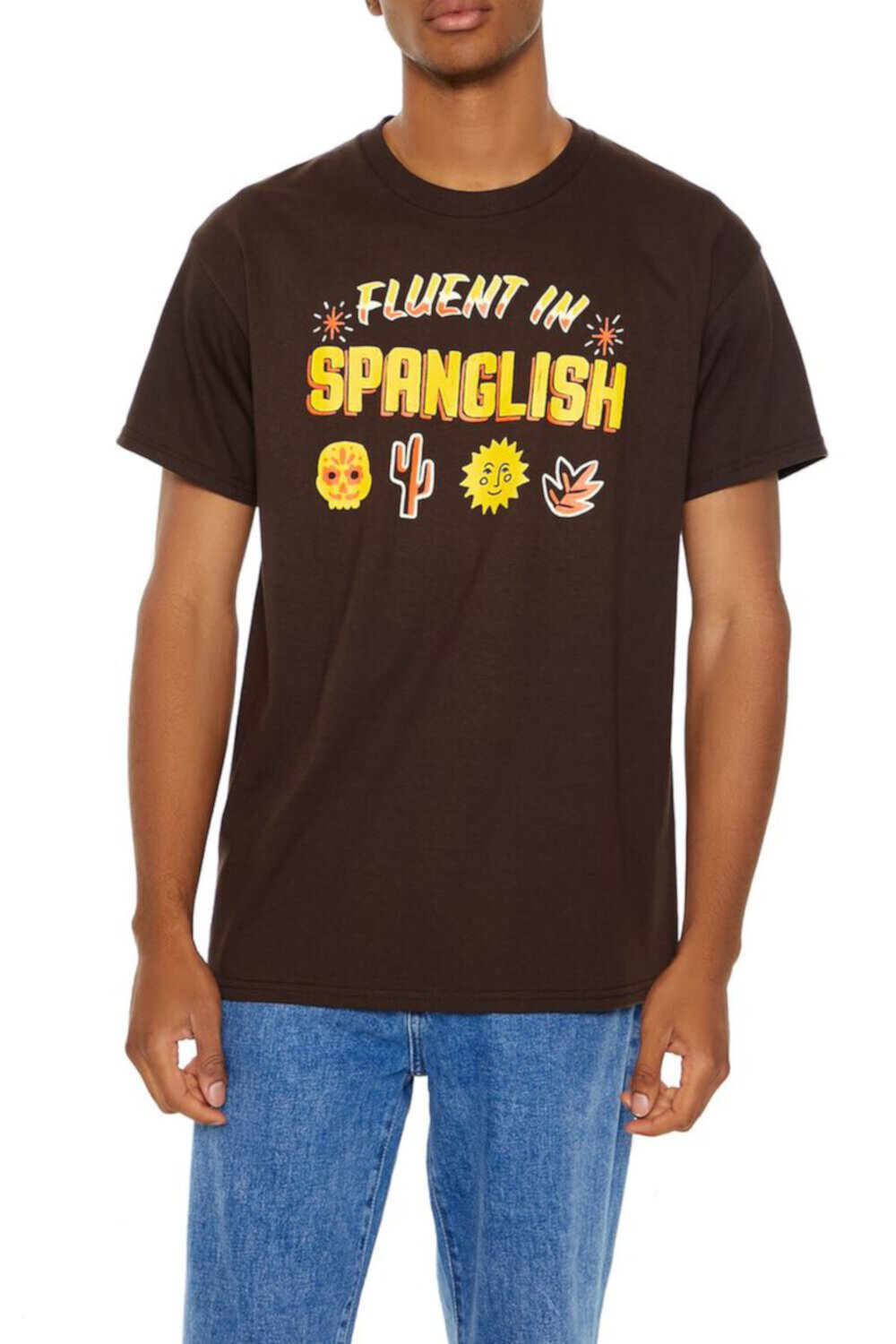 Мужская Футболка FOREVER21 Fluent In Spanglish FOREVER21