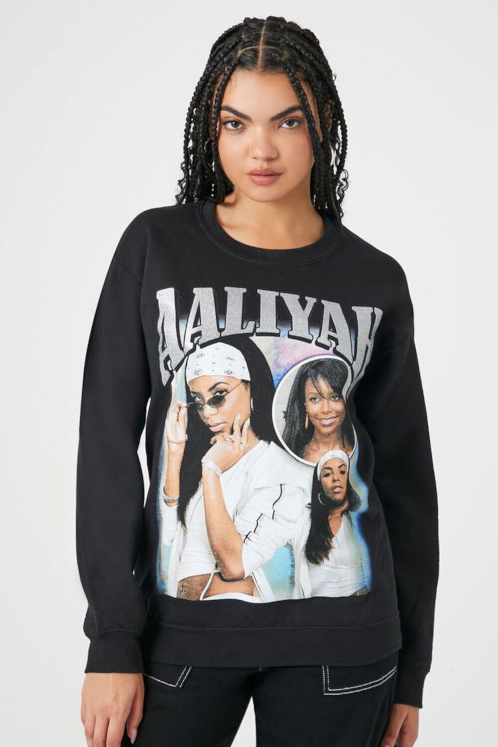 Женский Пуловер FOREVER21 Aaliyah Graphic FOREVER21