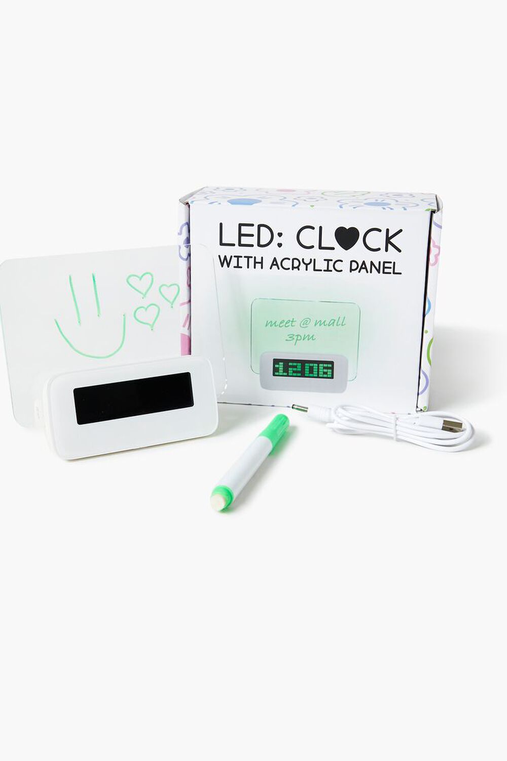 Led Clock & Acrylic Panel FOREVER21