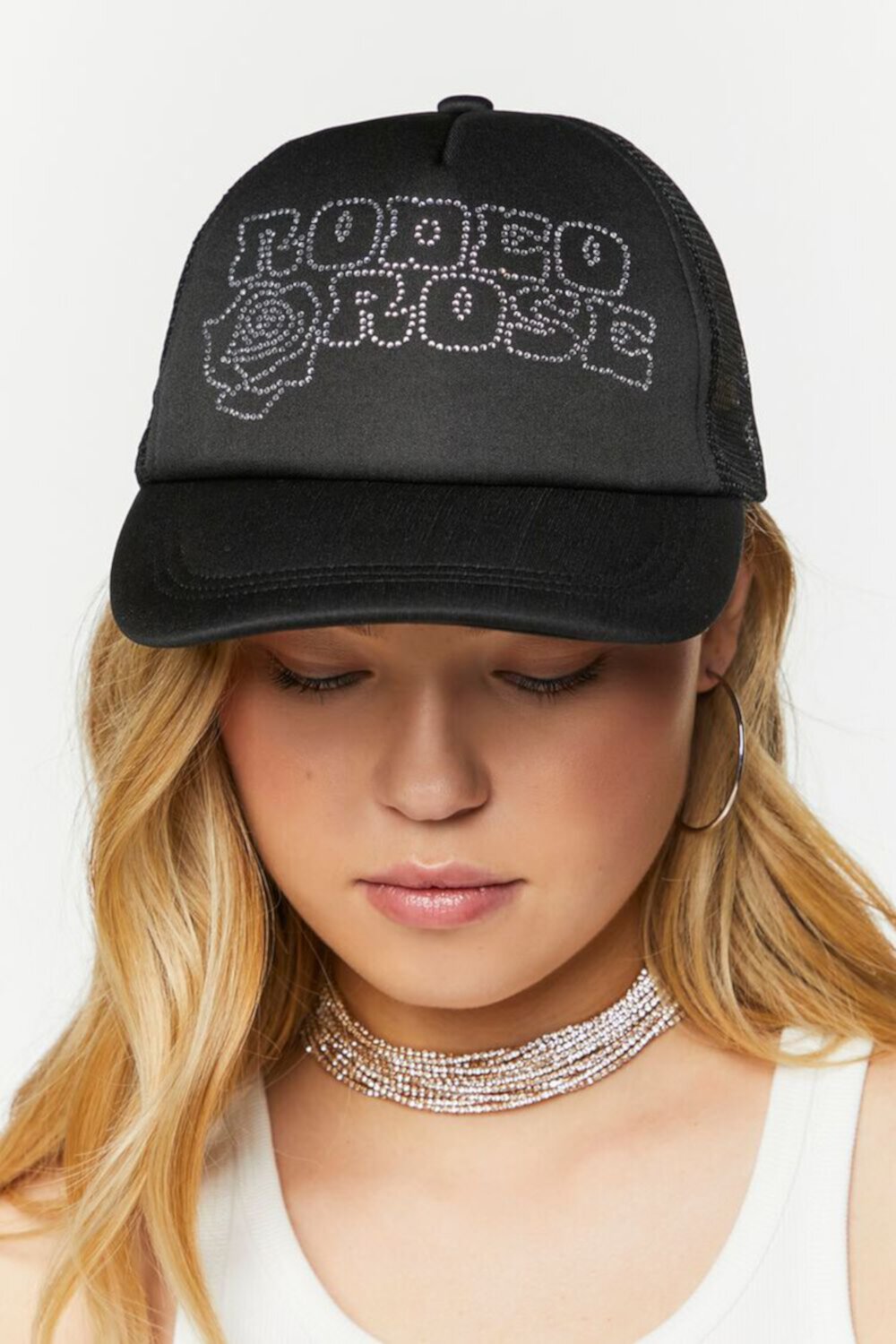 Бейсболка FOREVER21 Rhinestone Rodeo Rose FOREVER21