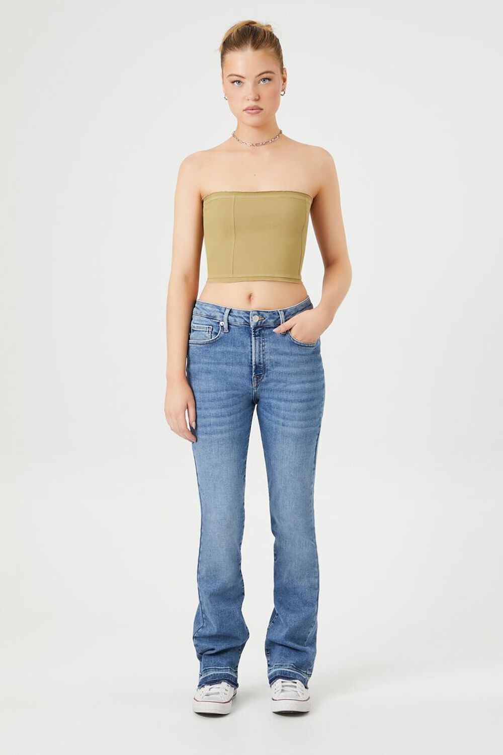 Женские Джинсы bootcut FOREVER21 High-Rise Bootcut Jeans FOREVER21