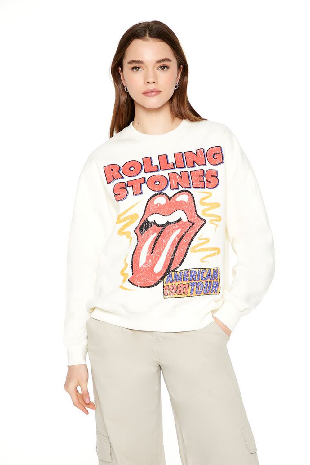 Женский Пуловер FOREVER21 Rolling Stones FOREVER21