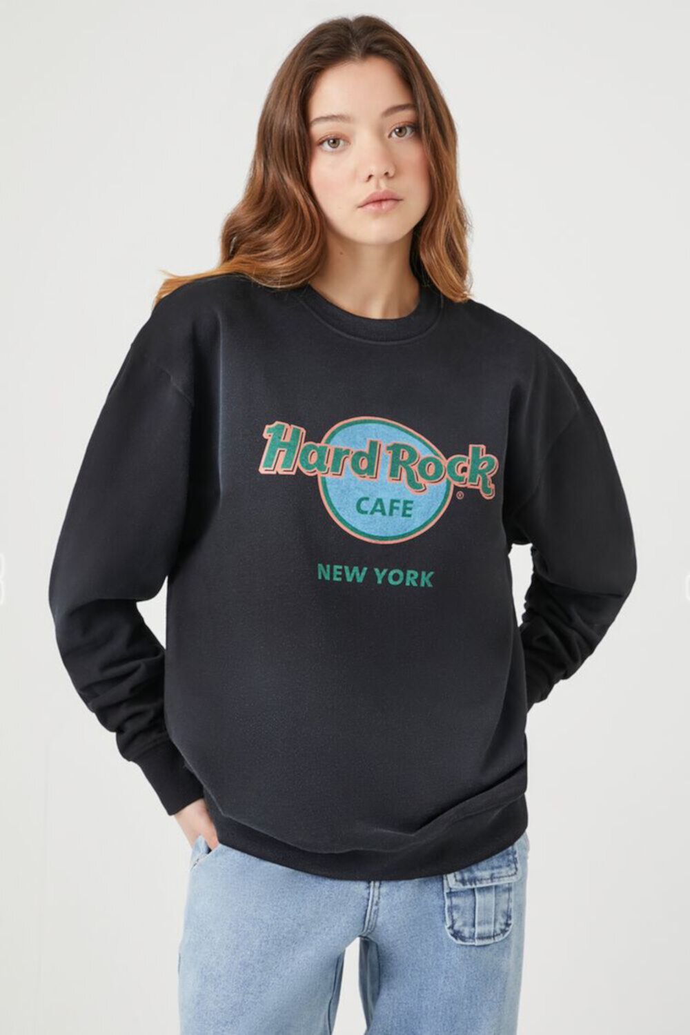 Женский Пуловер FOREVER21 Hard Rock Cafe Graphic FOREVER21