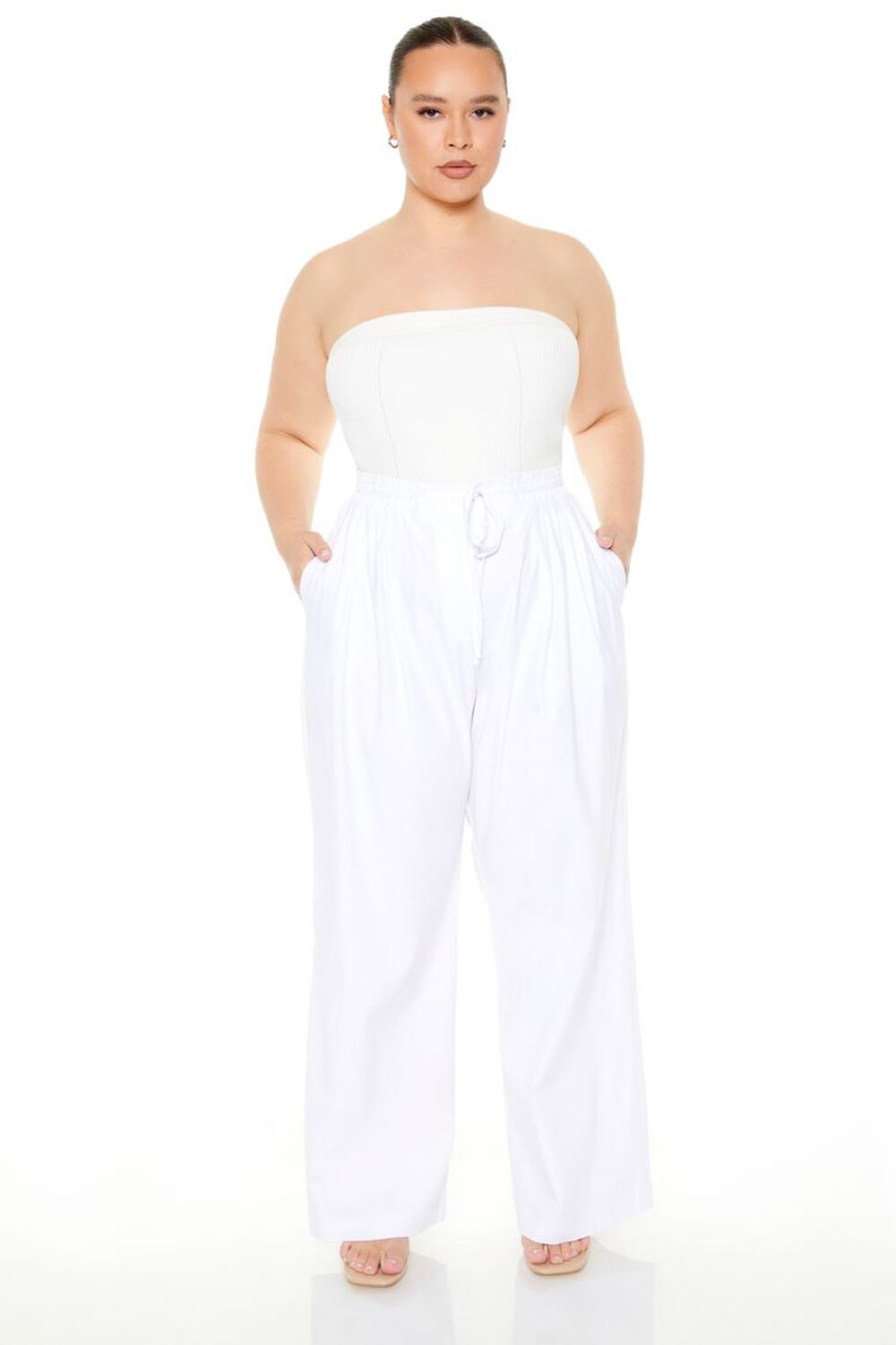 Plus Size Drawstring Wide-Leg Pants FOREVER21