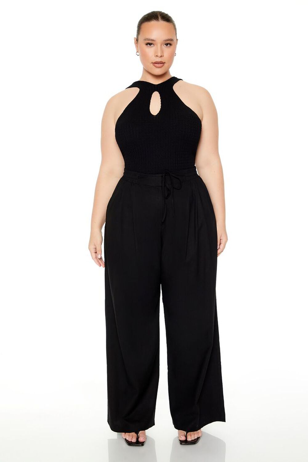 Plus Size Drawstring Wide-Leg Pants FOREVER21