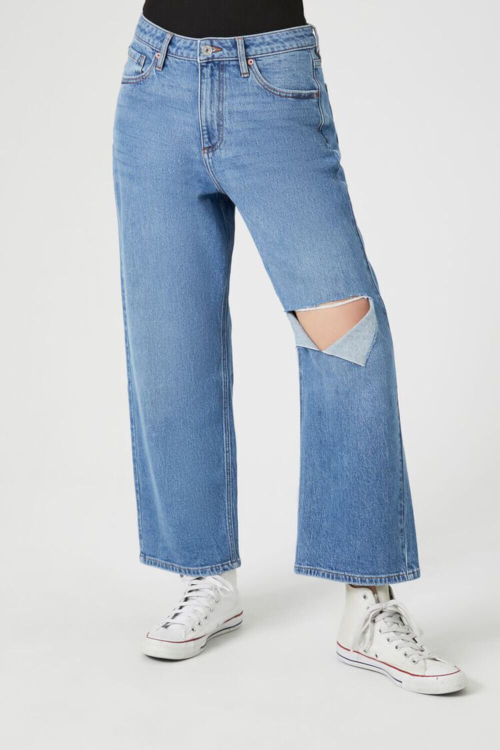 Женские Прямые джинсы FOREVER21 Stretch-Denim 90S-Fit FOREVER21