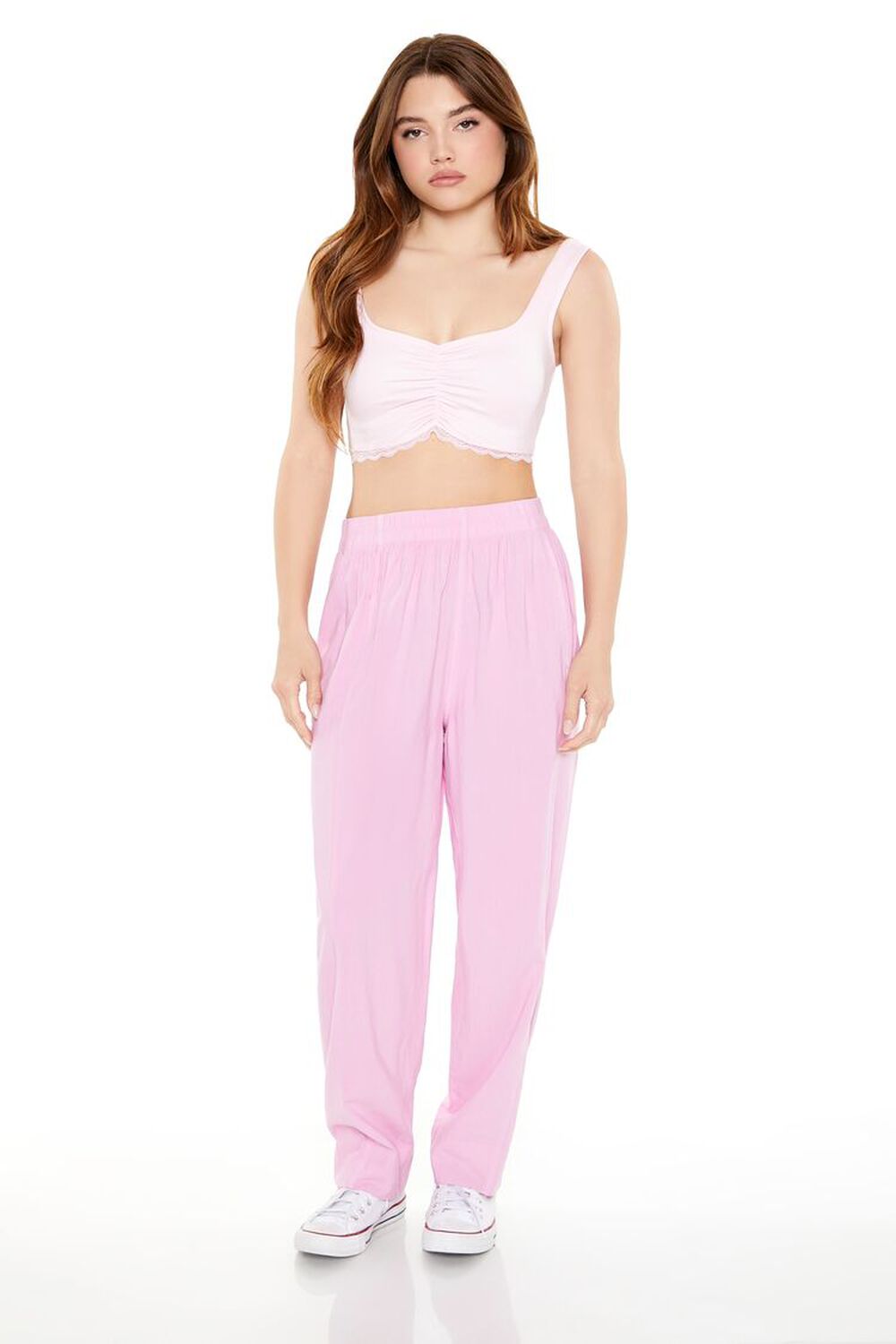 High-Rise Straight-Leg Pants FOREVER21