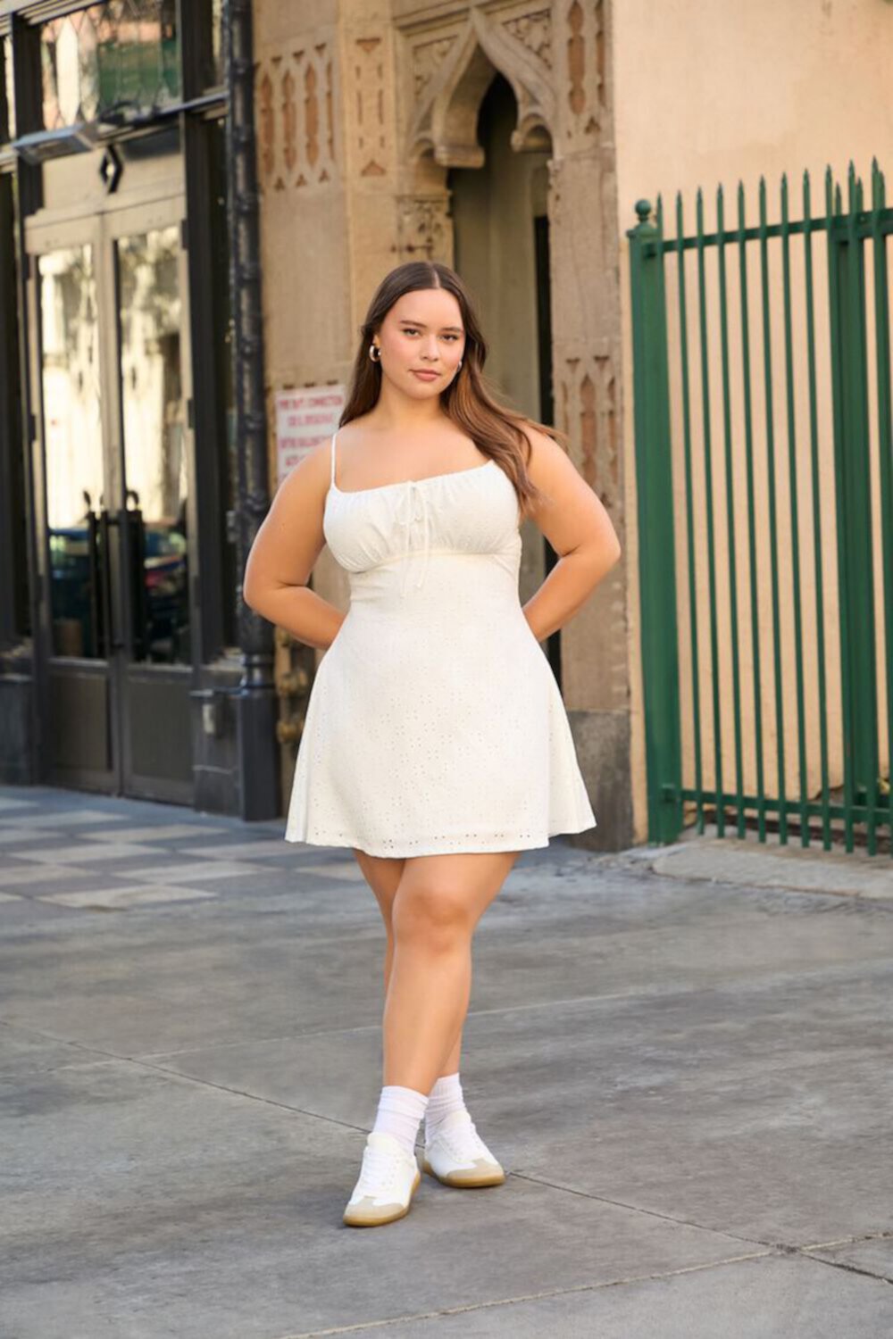 Plus Size Eyelet Cami Mini Dress F21