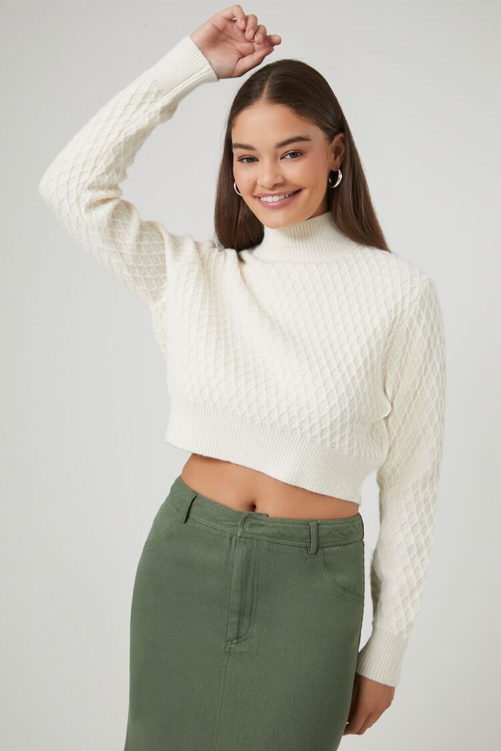 Женская Водолазка FOREVER21 Cropped Turtleneck Sweater FOREVER21