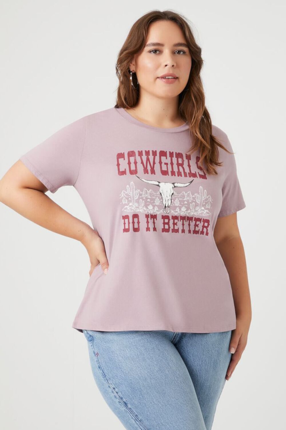 Женская Футболка FOREVER21 Plus Size Cowgirls FOREVER21