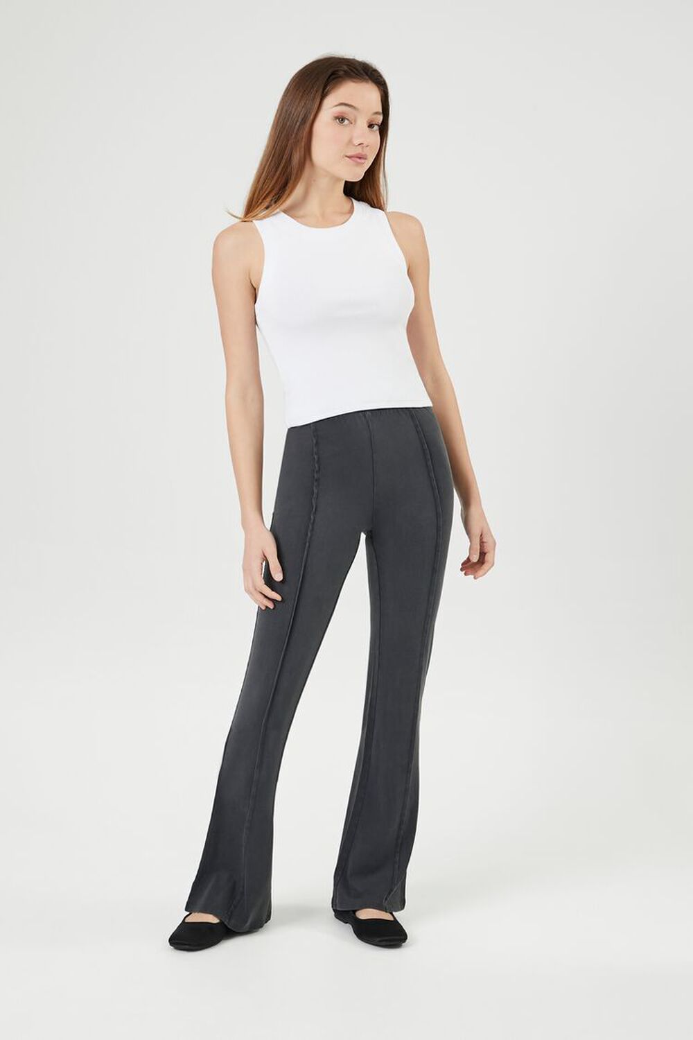 High-Rise Flare Pants FOREVER21