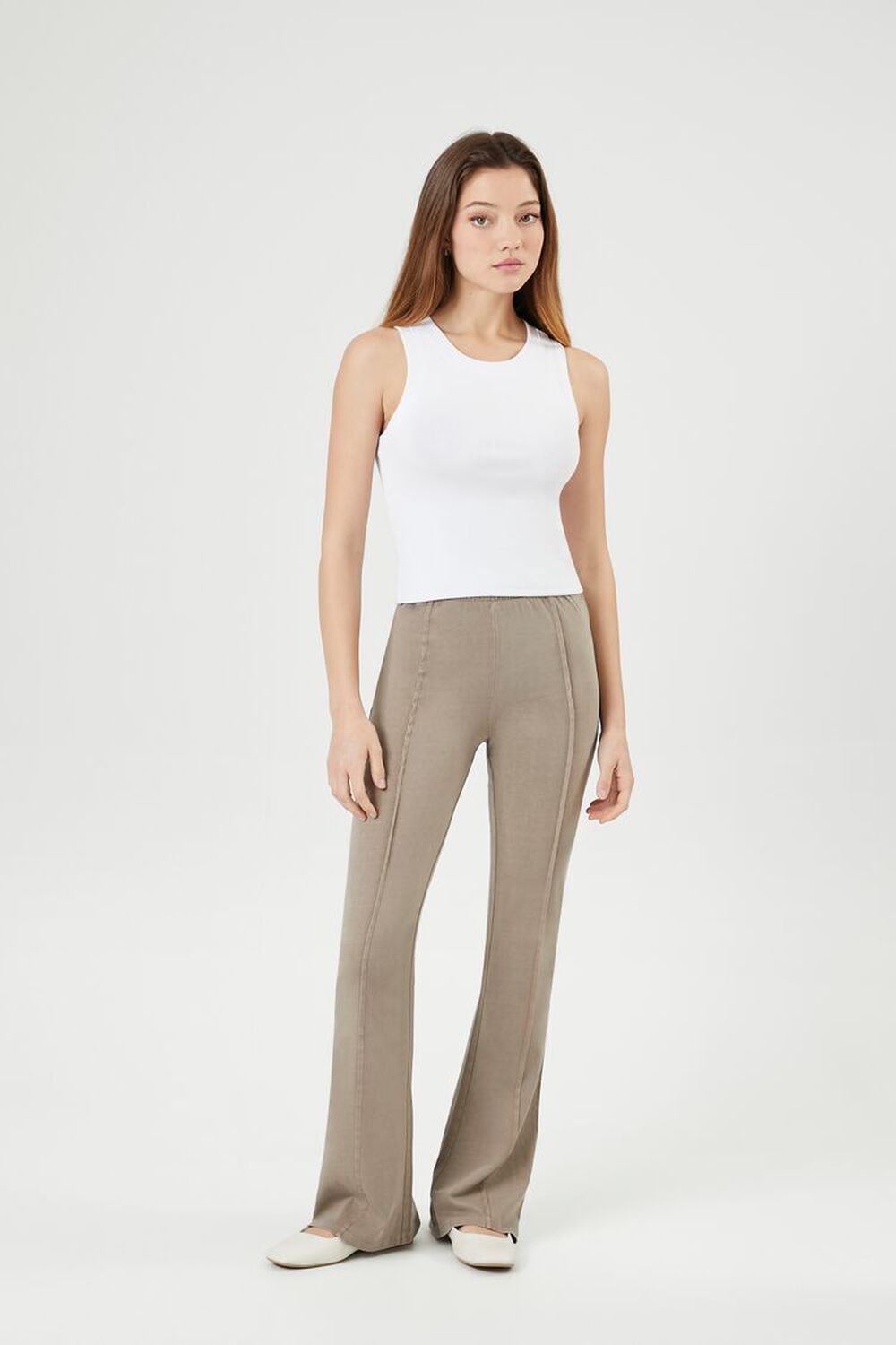 High-Rise Flare Pants FOREVER21