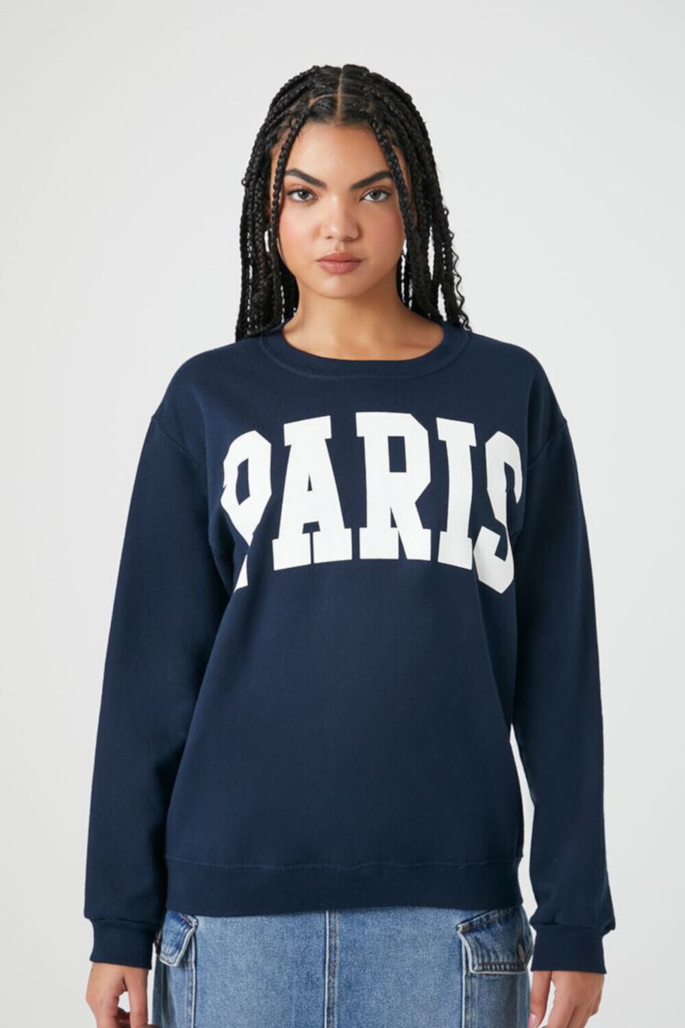 Женский Пуловер FOREVER21 Fleece Paris Graphic FOREVER21