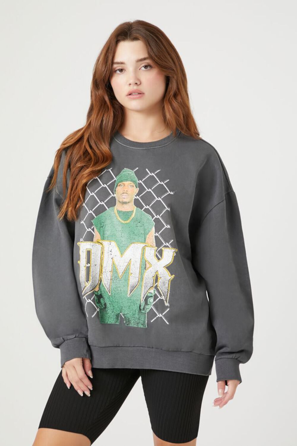 Женский Пуловер FOREVER21 Fleece Dmx Graphic FOREVER21