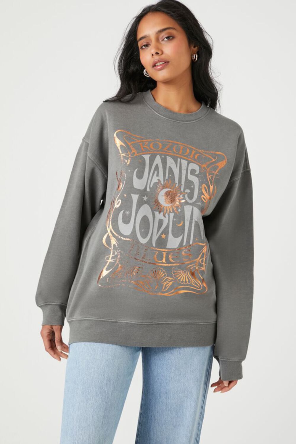 Женский Пуловер FOREVER21 Janis Joplin FOREVER21