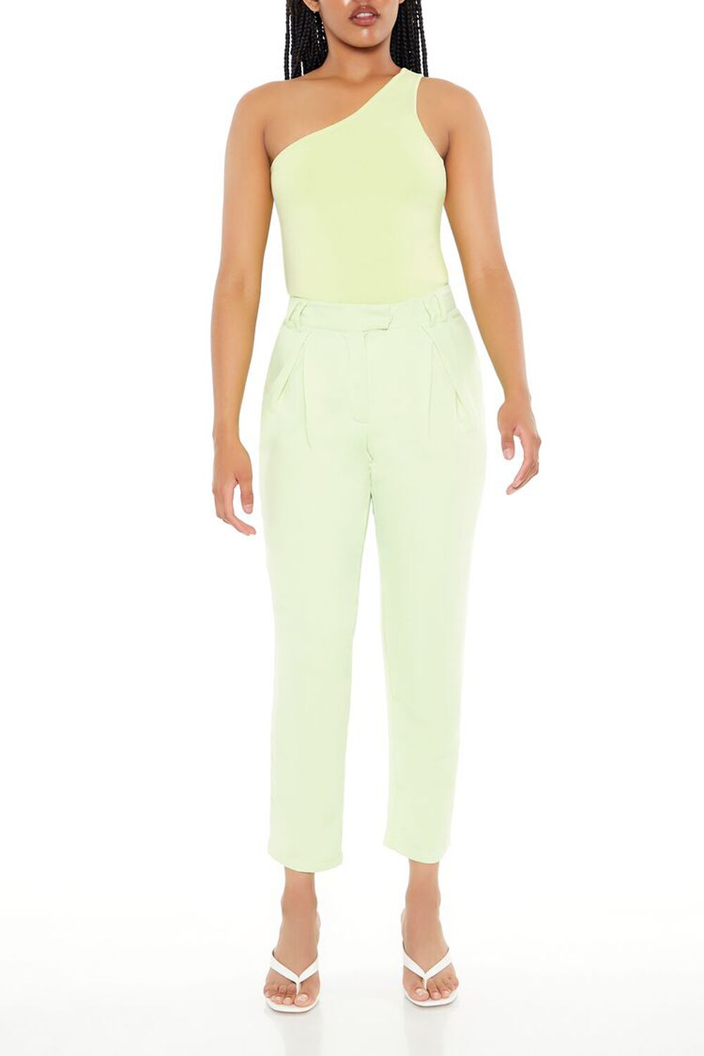 Crepe High-Rise Trousers FOREVER21