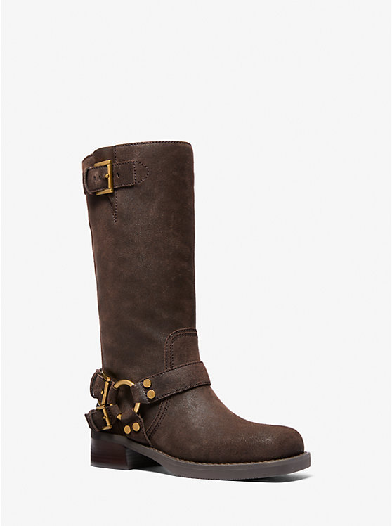 Женские Сапоги Michael Kors Crosby Suede Moto Boot Michael Kors