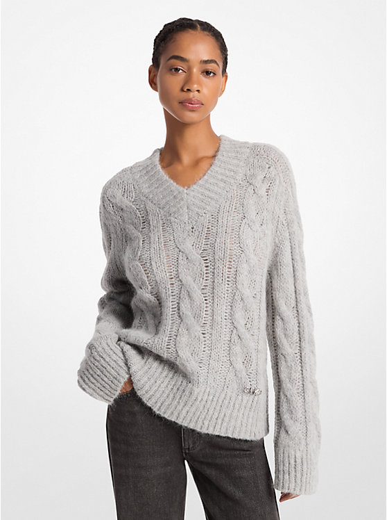 Женский Свитер Michael Kors Alpaca Blend Cable Knit Michael Kors